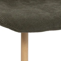 Silla ROKA verde de terciopelo