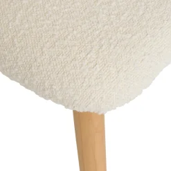 Silla SARI blanca con tejido bouclé 56x71cm