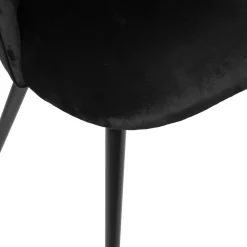 Silla SLANO negra de terciopelo