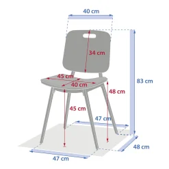 Silla TERZANO argile de aluminio