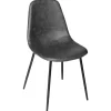 Silla Vladi Efecto Cuero Gris 53x43x82Cm