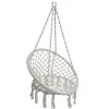 Sillón colgante PLUMAYA de macramé beige