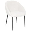 Sillón de tejido beige SELISO