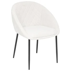 Sillón de tejido beige SELISO