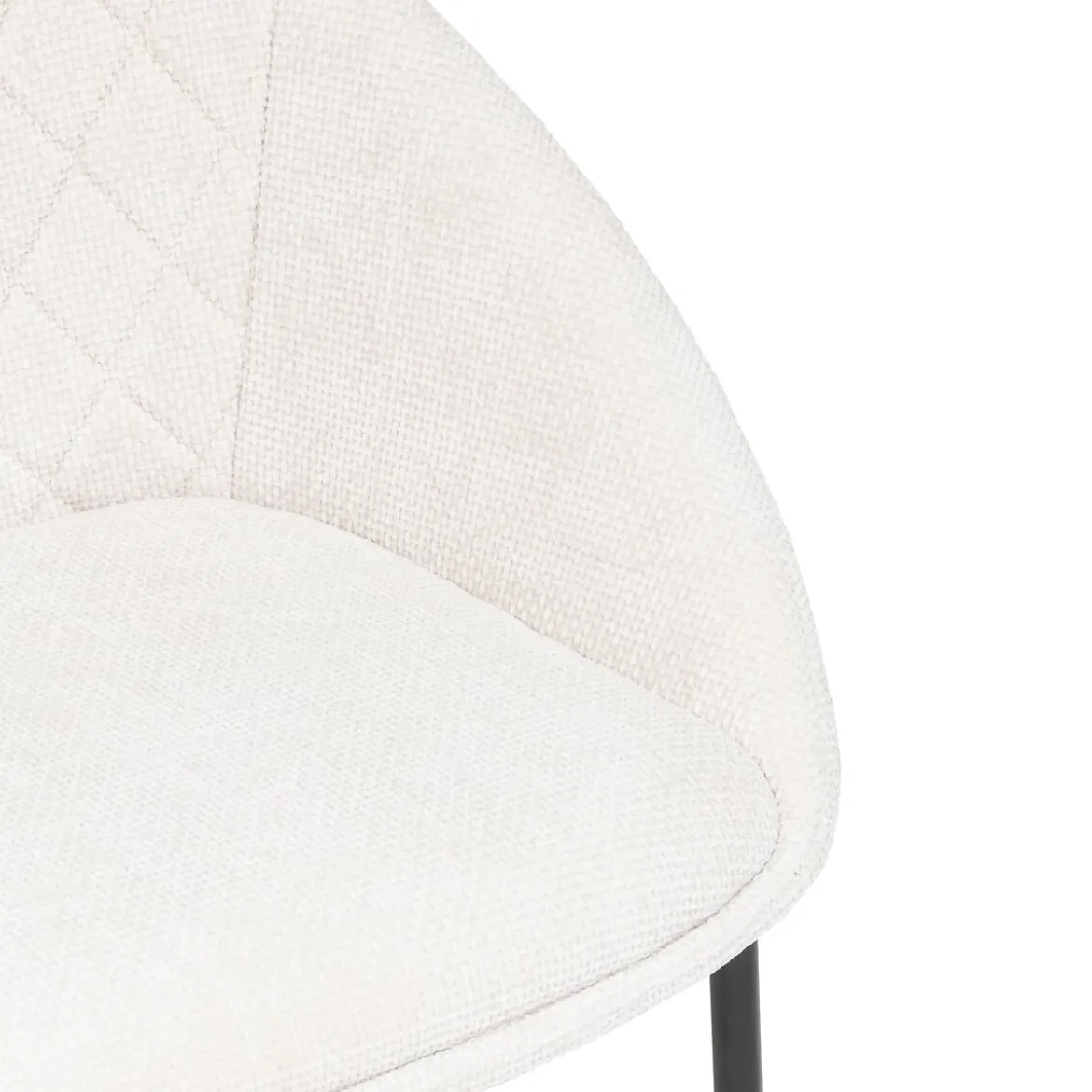 Sillón de tejido beige SELISO