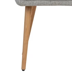 Sillón De Tela Gris Claro Con Patas Claras Visoca