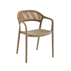 Sillón efecto ratán beige