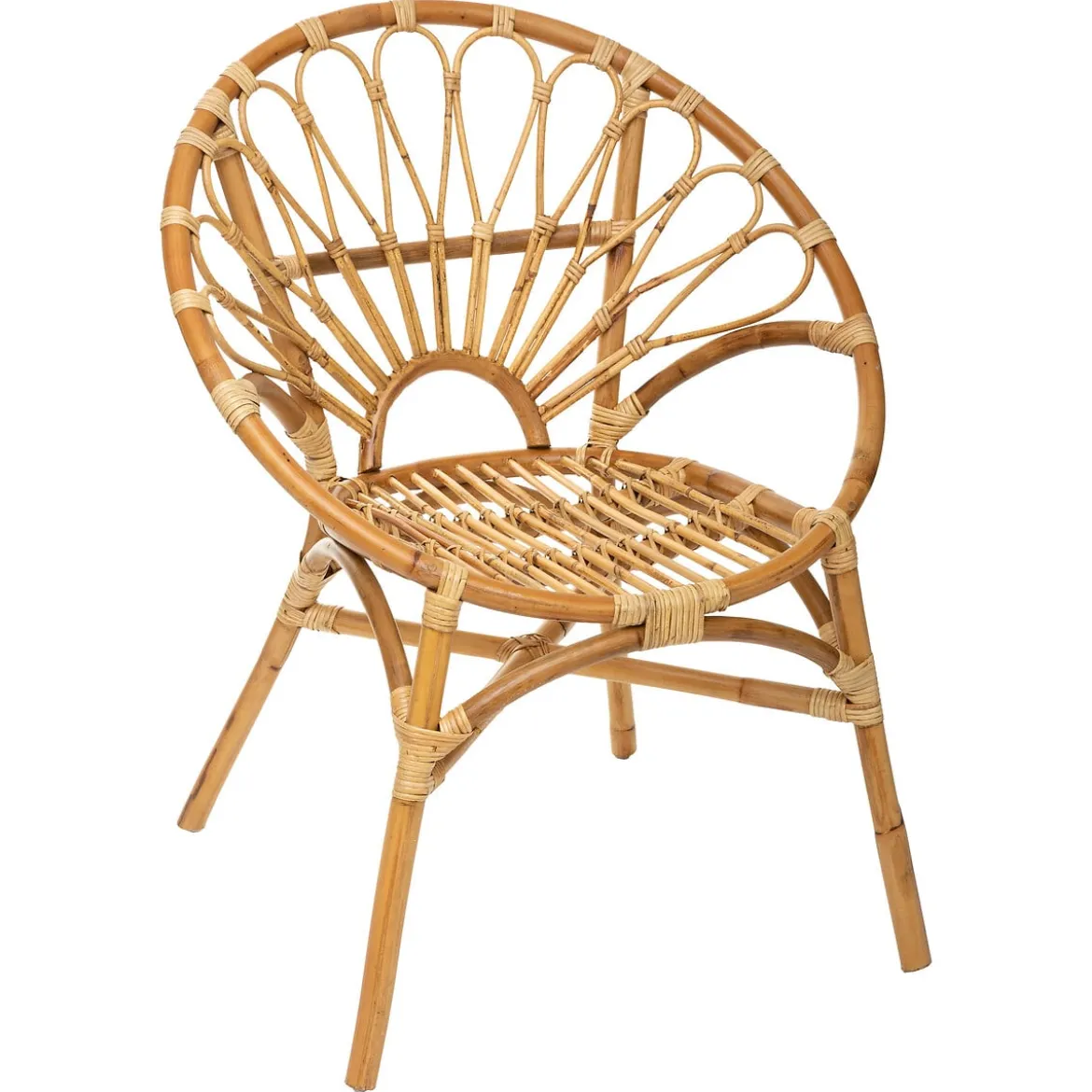 Sillón FOLK praya beige de ratán