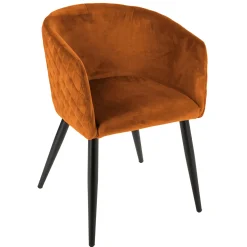 Sillón Marlo Ámbar De Terciopelo