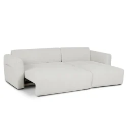 Sofá cama BERNA beige con chaise longue