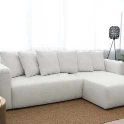 Sofá cama BERNA beige con chaise longue