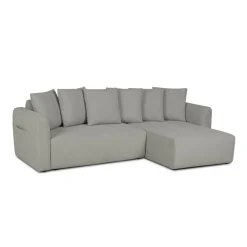 Sofá cama BERNA taupe con chaise longue