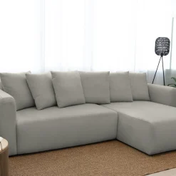 Sofá cama BERNA taupe con chaise longue