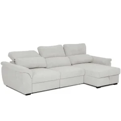 Sofá cama BREMAN gris c/arcón y chaise longue