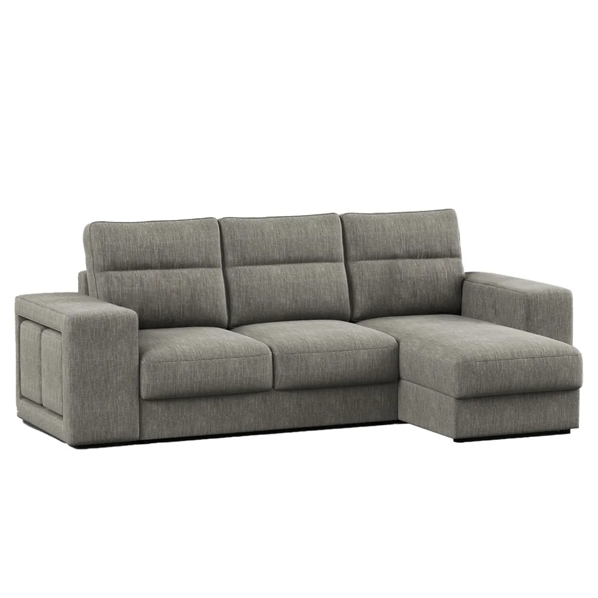Sofá cama con chaise longue TRENTO gris