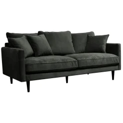 Sofá CANDICE verde oscuro de terciopelo 194cm