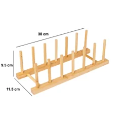 Soporte de bambú para 6 platos
