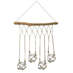 Soporte De Madera C/4 Tarros Colgantes