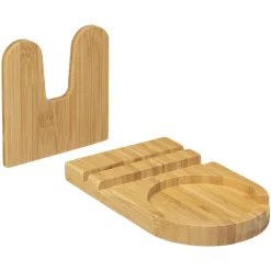 Soporte para cuchara y tapa de cocina de Bambú