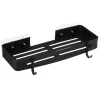 Soporte wc con adhesivo negro aluminio