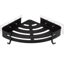 Soporte wc con adhesivo negro aluminio