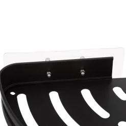 Soporte wc con adhesivo negro aluminio