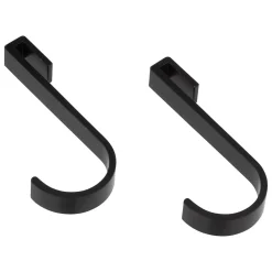 Soporte wc con adhesivo negro aluminio