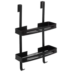 Soporte wc con 2 niveles negro de aluminio