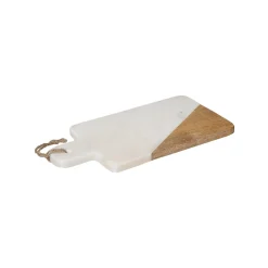 Tabla de cocina de mármol y madera 15x30cm