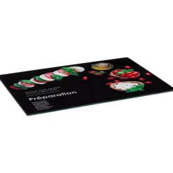 Tabla De Cocina Negra Vidrio 40x30Cm