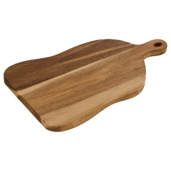 Tabla de cortar beige de madera de acacia
