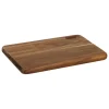 Tabla de cortar rectangular marrón de madera