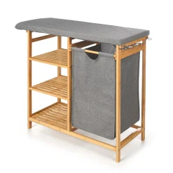 Tabla de planchar con mueble y cajones gris