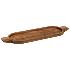 Tabla de presentación ovalada de madera 48cm