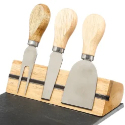 Tabla de quesos c/3 cuchillos 16x32cm