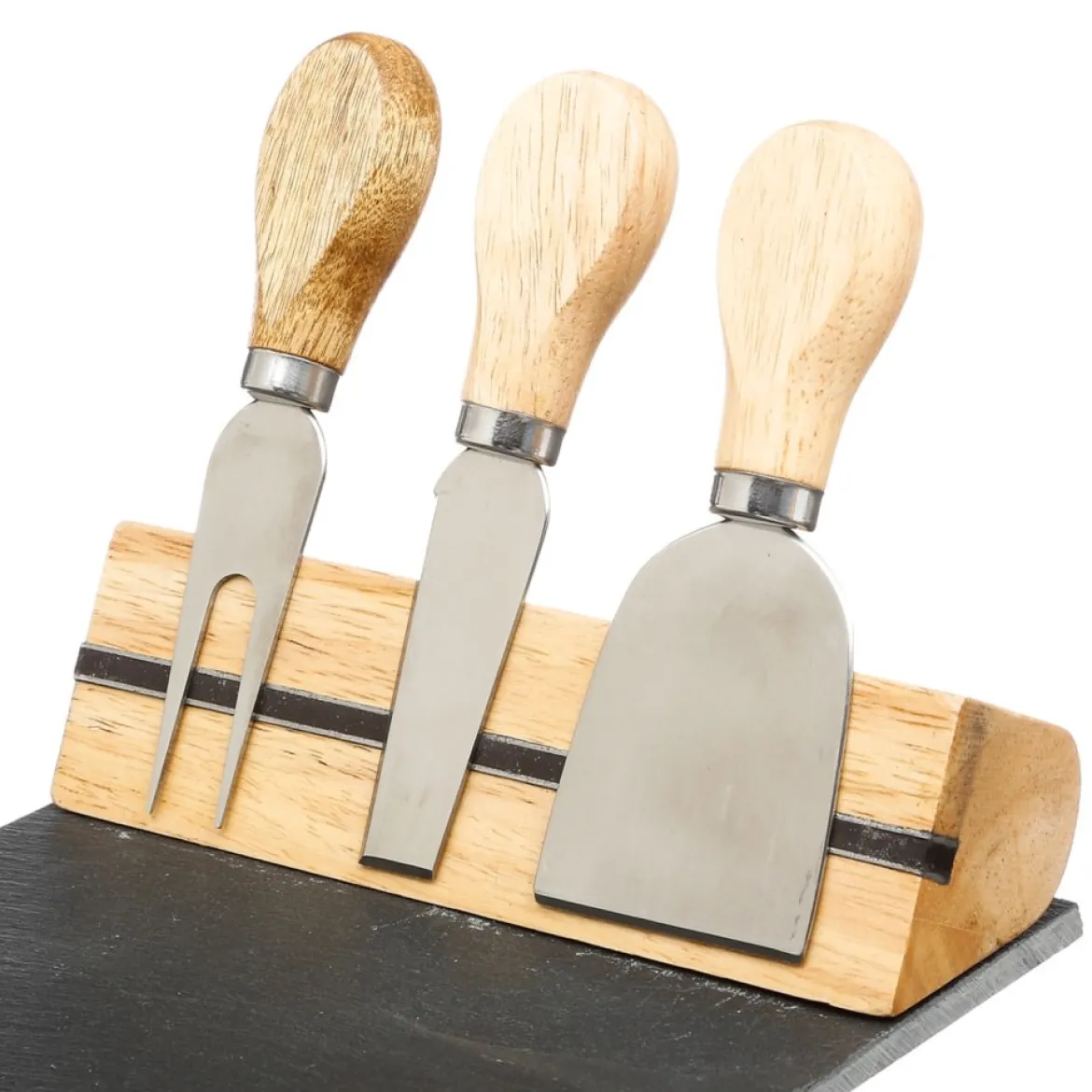 Tabla de quesos c/3 cuchillos 16x32cm