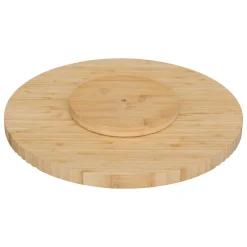 Tabla giratoria beige de bambú 35cm