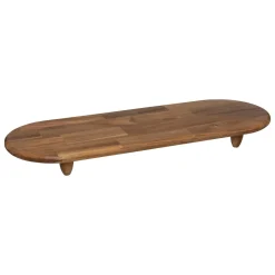 Tabla Ovalada Marrón De Madera 70x25cm