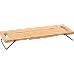 Tabla para aperitivos con patas beige de bambú