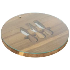 Tabla para quesos con 3 cuchillos 30cm