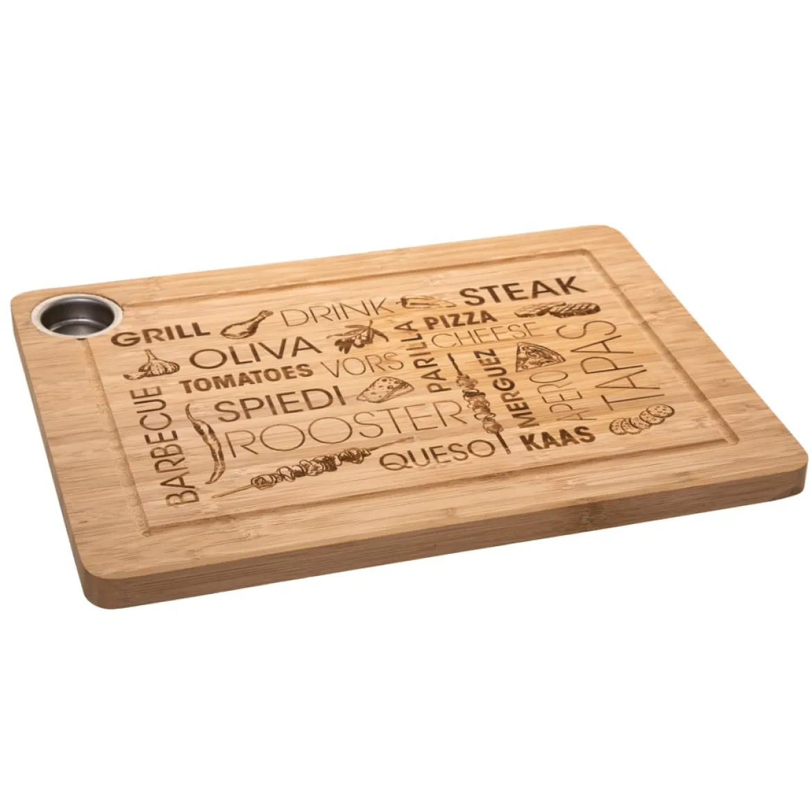 Tabla Para Tapas Bambú 38x28Cm