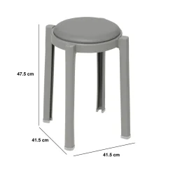 Taburete apilable PLASTA gris