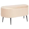 Taburete Beige Solaro Con Cofre De Almacenaje
