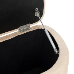 Taburete Beige Solaro Con Cofre De Almacenaje