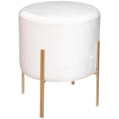 Taburete Blush De Terciopelo 34x40Cm