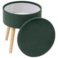 Taburete Con Almacenaje Verde