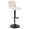 Taburete de bar DELEK ajustable beige