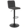 Taburete de bar DELEK ajustable gris
