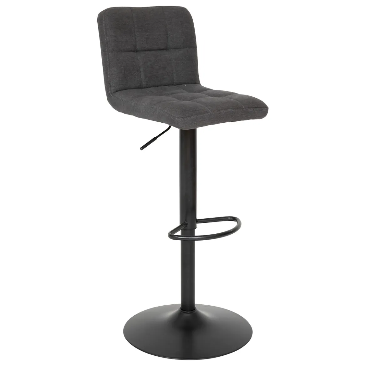Taburete de bar DELEK ajustable gris