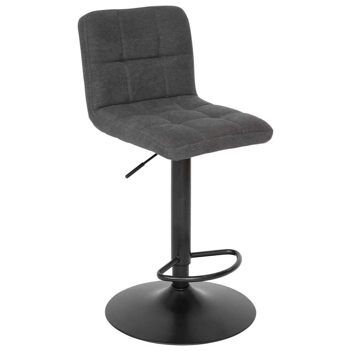 Taburete de bar DELEK ajustable gris